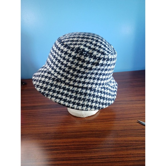 HOLLISTER Women’s Black/White Plaid/Checkered BUCKET HAT ONE SIZE - Picture 5 of 12